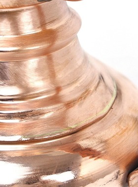 藏式手工红铜色铜茶壶高款酒壶酥油茶壶佛具家用净水壶具装饰摆件