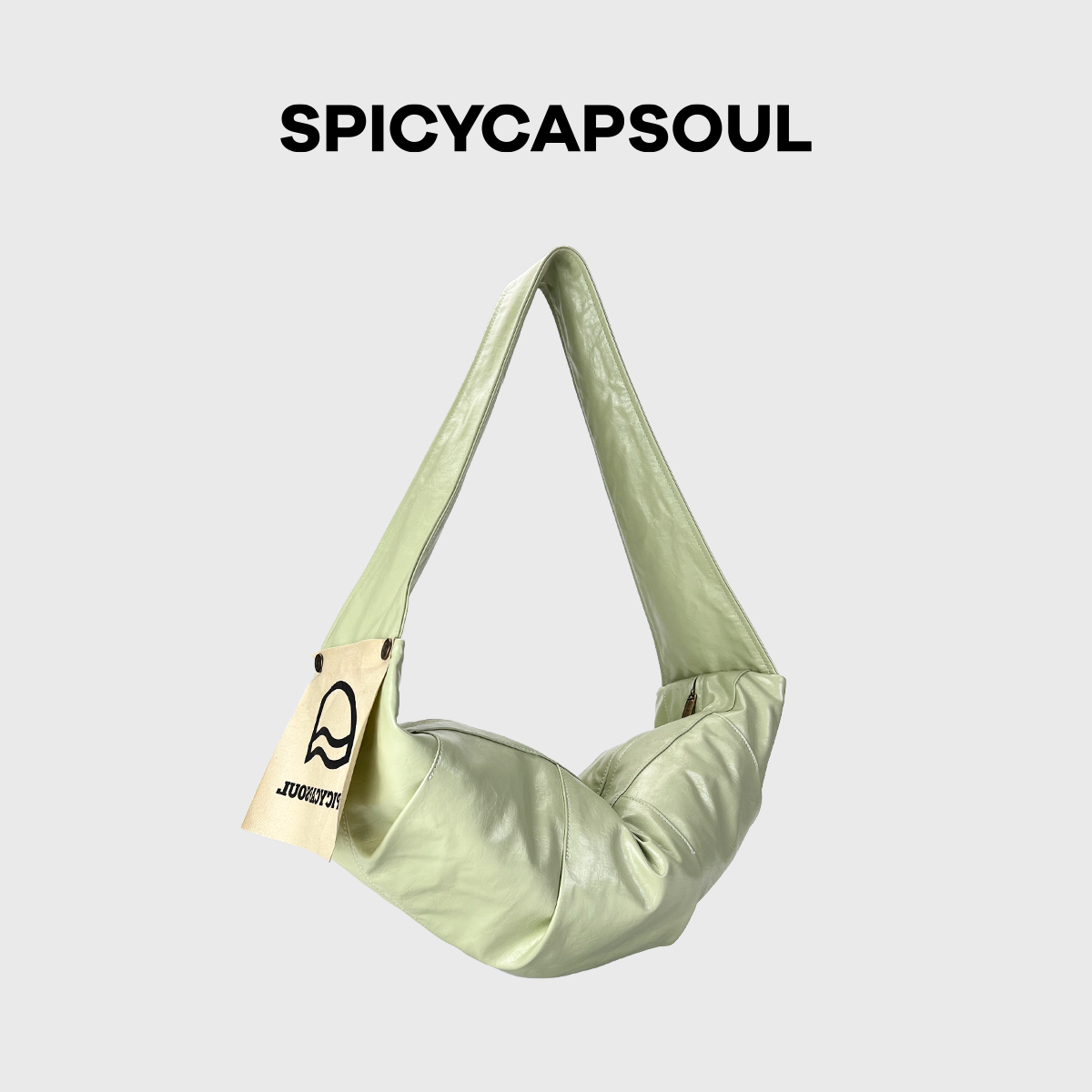 【膏药牛角】SpicyCapSoul复古时尚防水成衣面料可颂斜挎单肩包包,淘宝优惠券,粉丝福利购,淘宝优惠卷