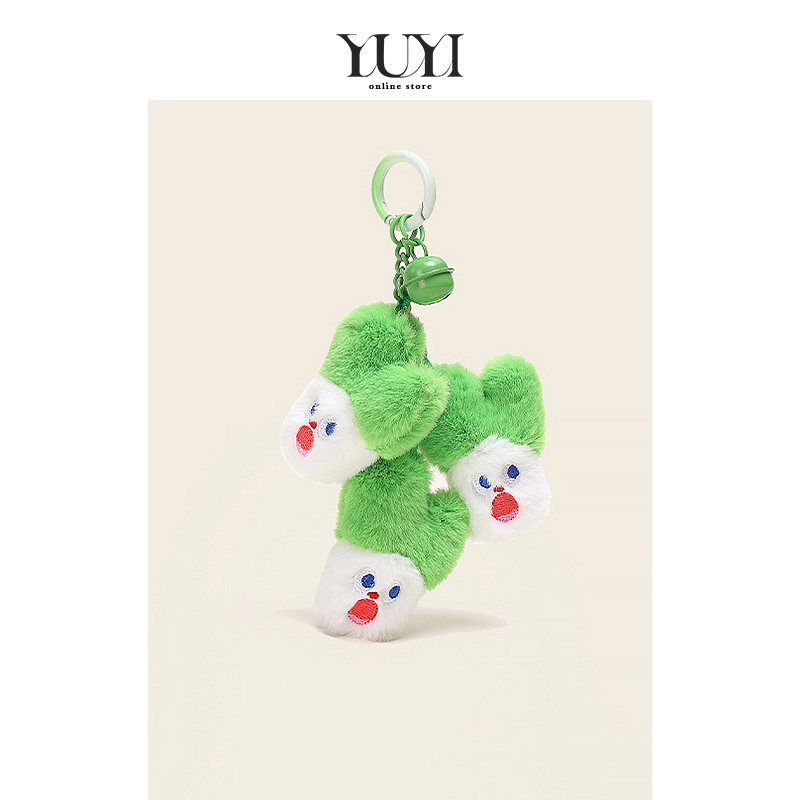 YUYI福利款粉色奶油小熊头书包挂件尖叫蔬菜串串叠叠乐小众礼物