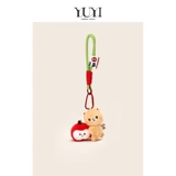 Apple, милый плюшевый защитный амулет, кукла, брелок, аксессуар на рюкзак, подвеска, подарок на день рождения, с медвежатами