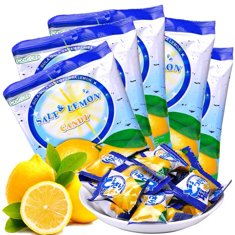 马来西亚进口可康咸柠檬糖150g*4袋柠檬海盐味年货喜糖糖果零食品 - 图0