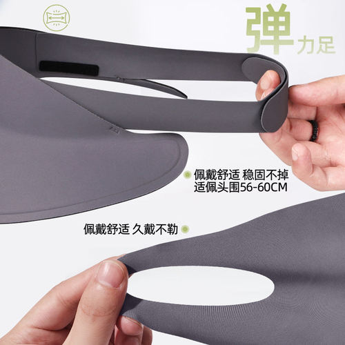 啄木鸟空顶防晒帽女士夏季全脸防紫外线骑行遮阳帽子面罩一体口罩 - 图2