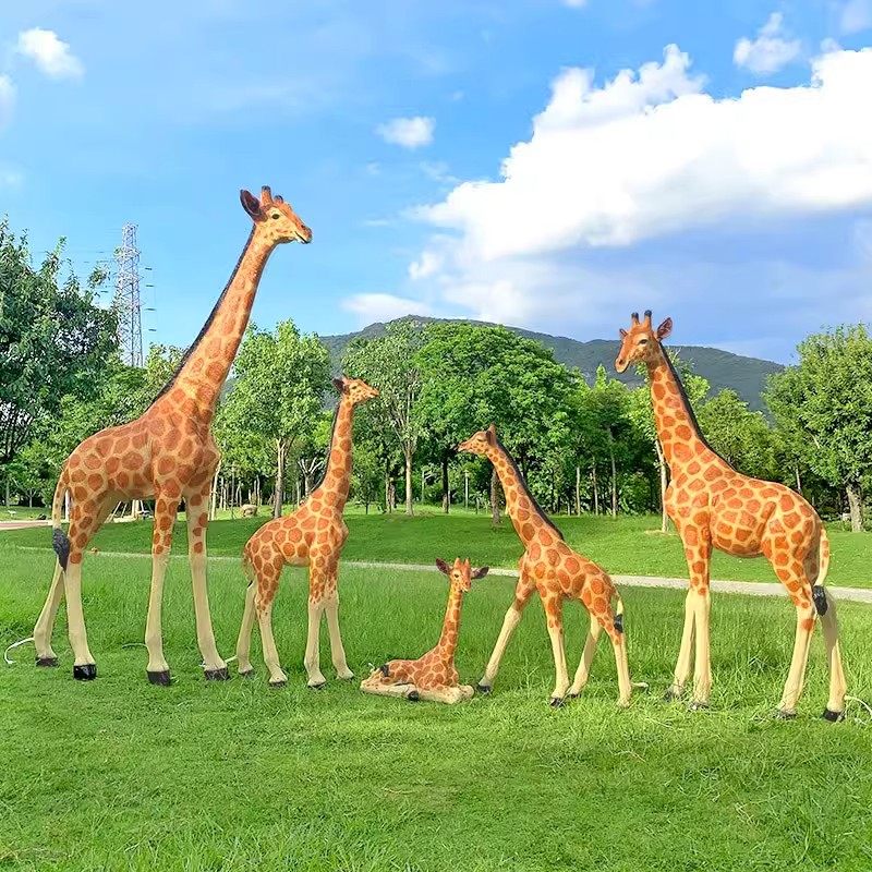 户外仿真长颈鹿雕塑植物园发光动物鹿模型园林草坪落地装饰大摆件,淘宝优惠券,粉丝福利购,淘宝优惠卷