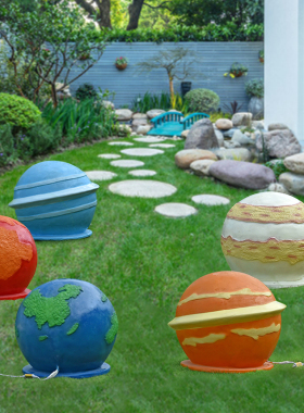 星球八大行星太阳地球月球灯雕塑