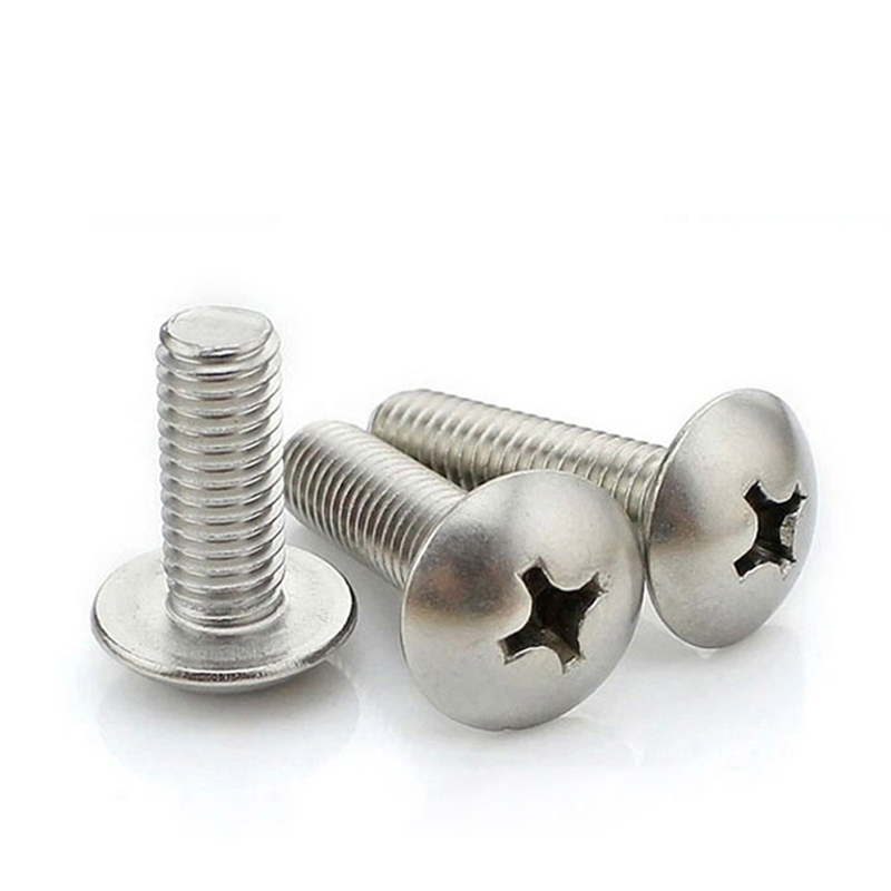 M2M3M3.5M4M5M6铁镀镍环保大扁头十字TM机丝蘑菇头大帽伞头螺丝钉 - 图1