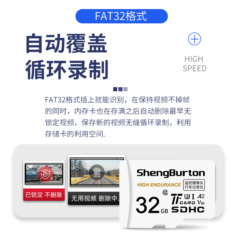 适用于小米监控摄像头内存卡tf内存储存卡64g智能云台sd卡fat格式 - 图3