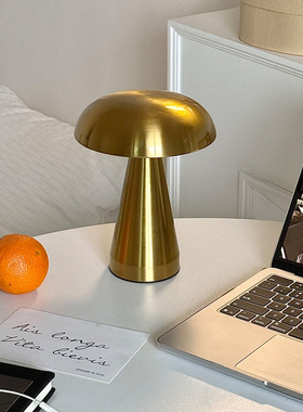 轻奢高级感触摸充电床头小夜灯