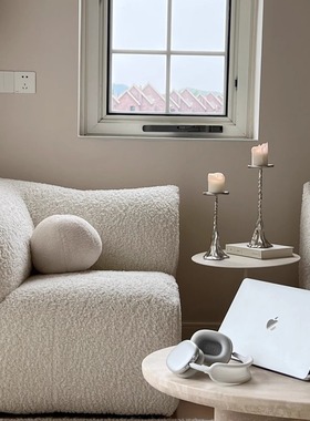 复古创意仿金属银色烛台轻奢玄关艺术氛围感装饰蜡烛底座摆件