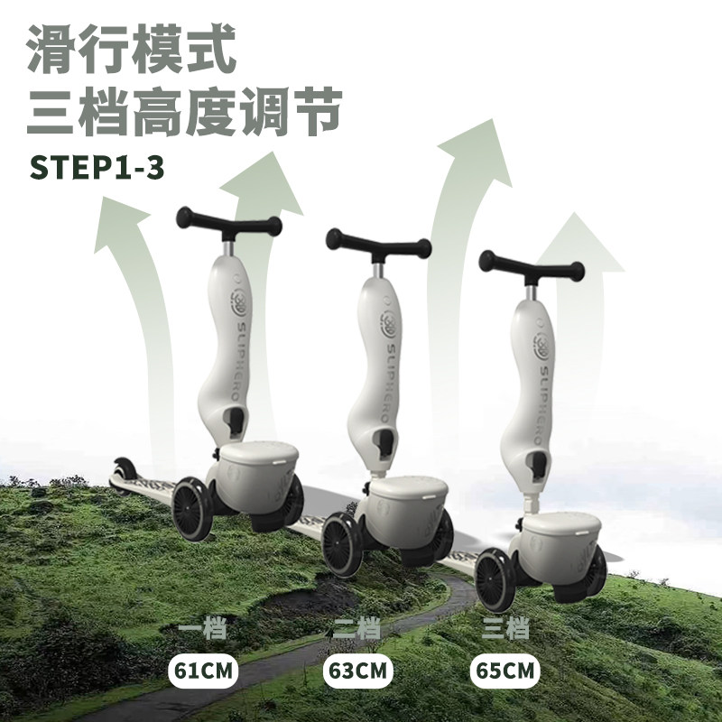 遛遛侠四合一1-3岁宝宝学步滑板车 遛遛侠滑板车