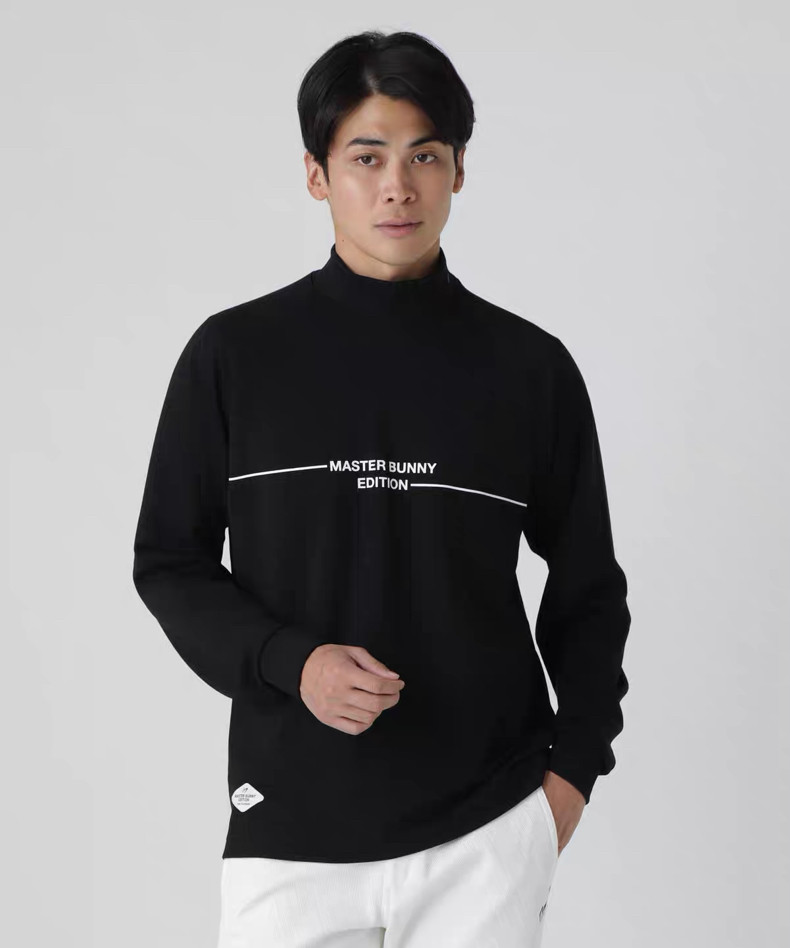 16M09出口日本高尔夫球服秋冬男士长袖高领针织衫弹力保暖打底,淘宝优惠券,粉丝福利购,淘宝优惠卷