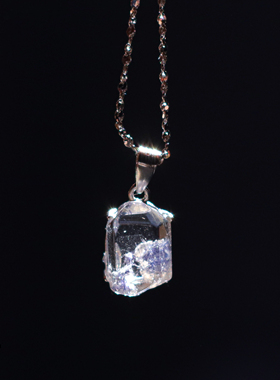 S925银净体蓝线石水晶吊坠  12.19冬至节直播间专属