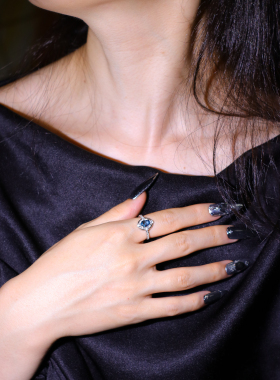 S925银伦敦蓝托帕石戒指  冬至节