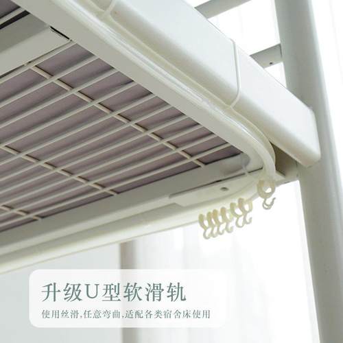 上床下桌遮挡帘强遮光 学生宿舍下铺专用床帘 滑轨隔断隐私桌帘 - 图2