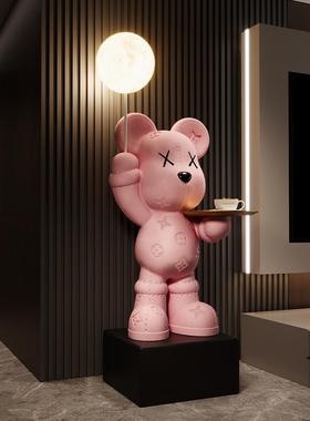 客厅暴力熊大型落地灯摆件电视柜旁边轻奢家居装饰品乔迁新居礼物