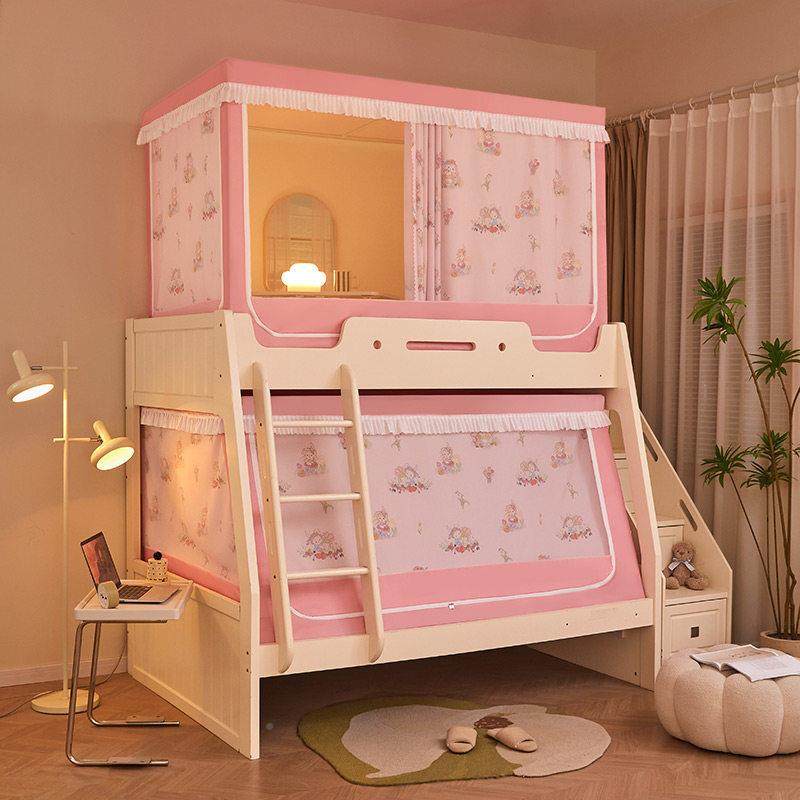 子母床下铺蚊帐家用20新款儿童2卧室高低床新上型一体式遮IVU光床,淘宝优惠券,粉丝福利购,淘宝优惠卷