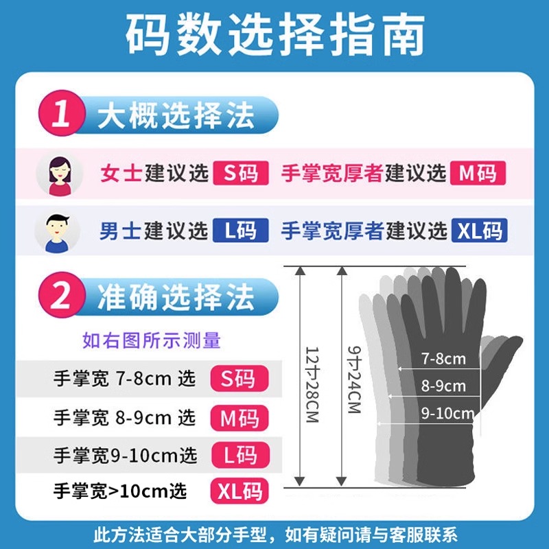 英科医用一次性PVC手套无粉橡胶医疗手术检查食品级专用加厚丁腈