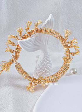 藏式编织手绳手工制品纯手工编织原创设计手链饰品穿搭搭配浅黄色