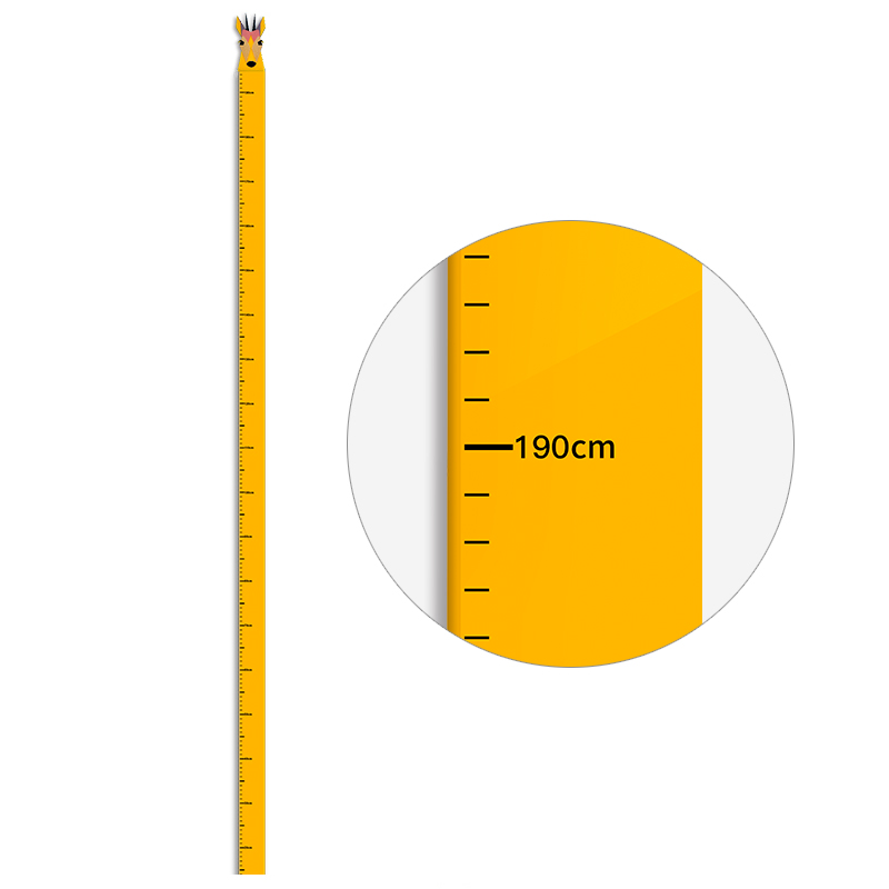 3d立体卡通儿童身高墙贴亚克力精准刻度测量贴墙可移除不伤墙 - 图3