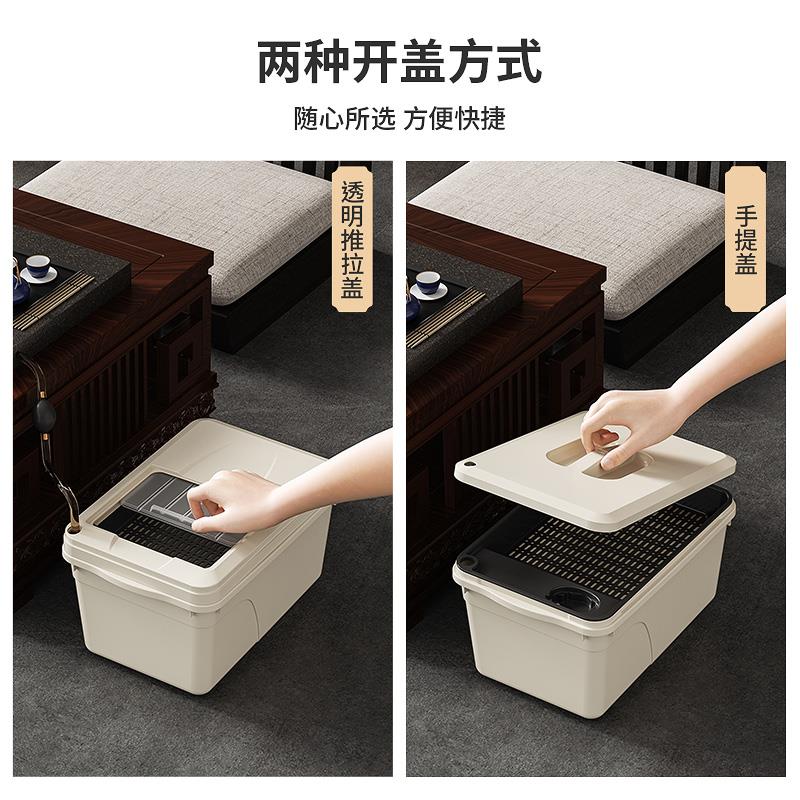 茶台废水桶茶水茶渣桶茶几柜垃圾桶倒茶叶过滤桶茶桌排水桶带滑轮 - 图3