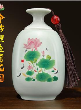 陶瓷避水兽卫生间摆件荷花鲤鱼净污解决厕所对门对卧室对厨房门