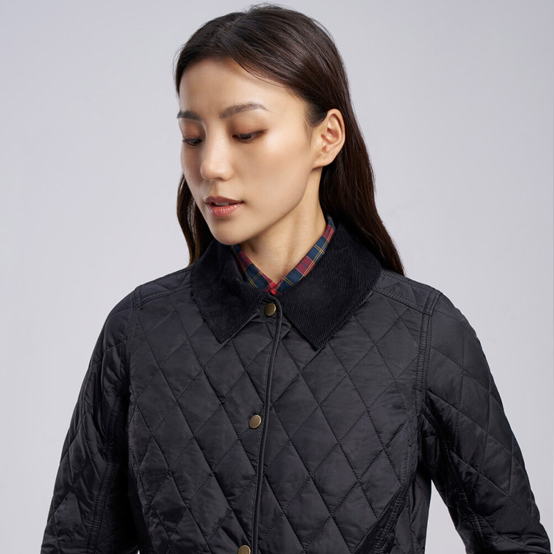 Barbour Annandale女士四季经典保暖菱格修身绗缝夹克 - 图1