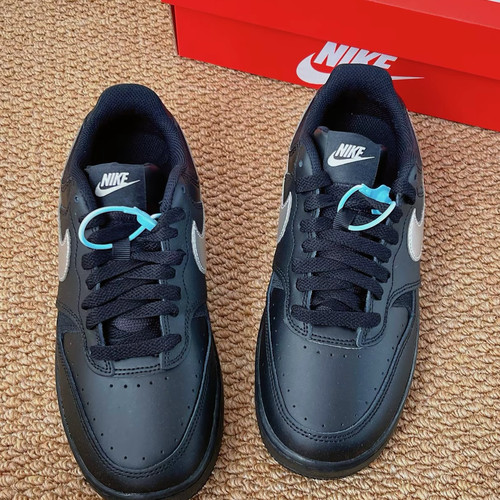 Nike/耐克 Gamma Force 时尚耐磨低帮板鞋女款黑白HQ1674-001 - 图1