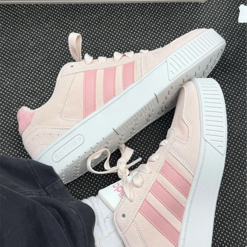 adidas D-PAD CLASSIC 舒适百搭 低帮 板鞋 男女同款 粉色KH8222 - 图1