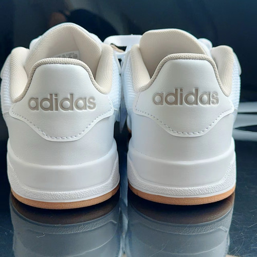 adidas neo Entrap 舒适百搭 低帮 耐磨板鞋 男女同款 白金FY5296 - 图3
