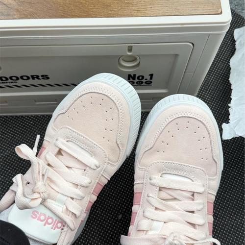 adidas D-PAD CLASSIC 舒适百搭 低帮 板鞋 男女同款 粉色KH8222 - 图2