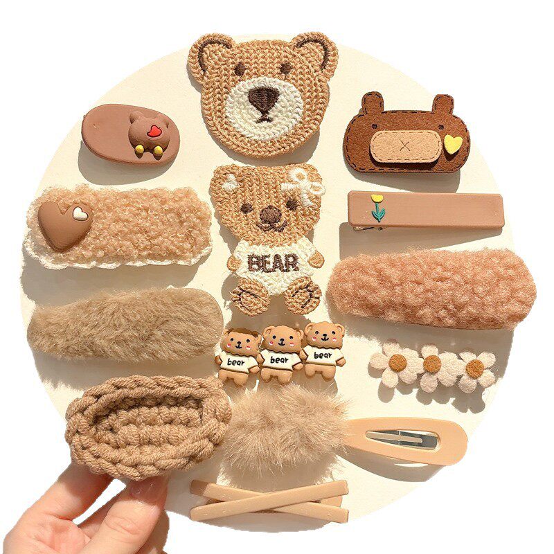 tktk奶咖色秋冬儿童发夹女2025新款碎发前额刘海边夹侧边bb夹发卡 - 图3