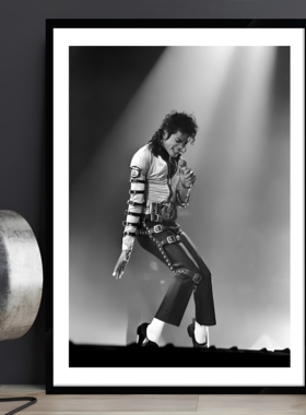迈克尔杰克逊舞蹈室班挂画MichaelJackson音乐餐厅酒吧KTV装饰画