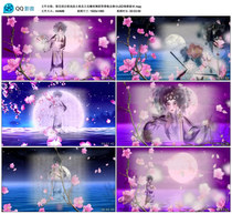 Pear Flowers Praise Peking Opera Opera Classical Flower Denier Petal Rain Dance Background Gala stage LED video material