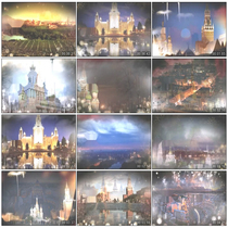 The Evening Liao Changyong Song Stage Background Soundtrack finished Led Night View video material outside Moscow