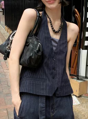 MONA张绮贤同款银河落幕黑色珠子长款项链女小众设计高级感颈链潮