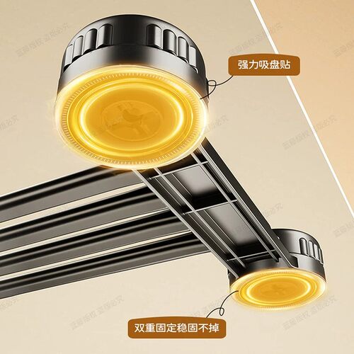 厨房抹布架洗碗槽窗台多杆可旋转吸盘沥水架子置物微波炉清洁器 - 图0