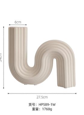 摆件现代北欧软装酒柜饰品家居几何样板简约创意建筑书柜客厅陶i.