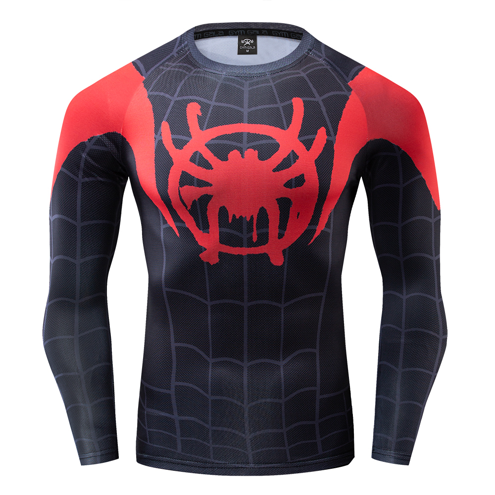 Spiderman 3D Printed Crew Neck Short Sleeve 蜘蛛侠3D打印短袖 - 图0