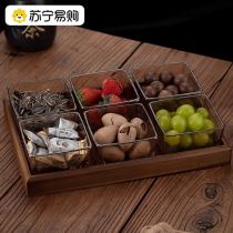 Suning Fruit Pan Living Room Home Tea Table Dry Fruit Pan Light Lavish Luxury Candy Box Snacks Putting Refreshments Pan 2112