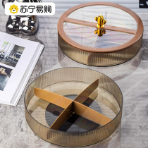 Suning Fruit Pan Dried Fruit Containing Box Home Living Room Tea Table Light Extravagant High-end Snack Dish Sweet show 2112