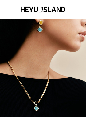 HEYUISLAND/黑鱼岛猫眼石项链