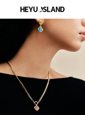 HEYUISLAND/黑鱼岛猫眼石项链