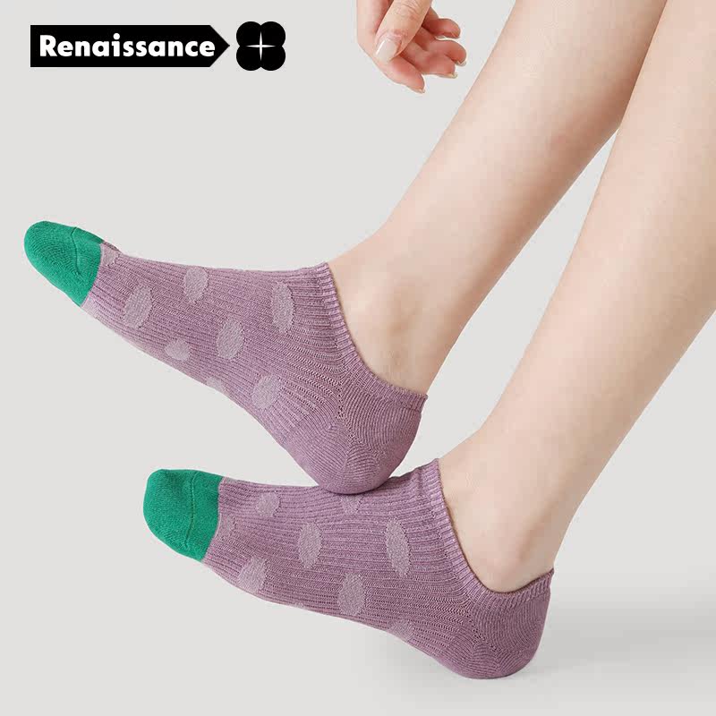 【蜜蜂惊喜社】文艺复兴袜子女抗菌船袜不掉跟短袜夏季7A短袜浅口