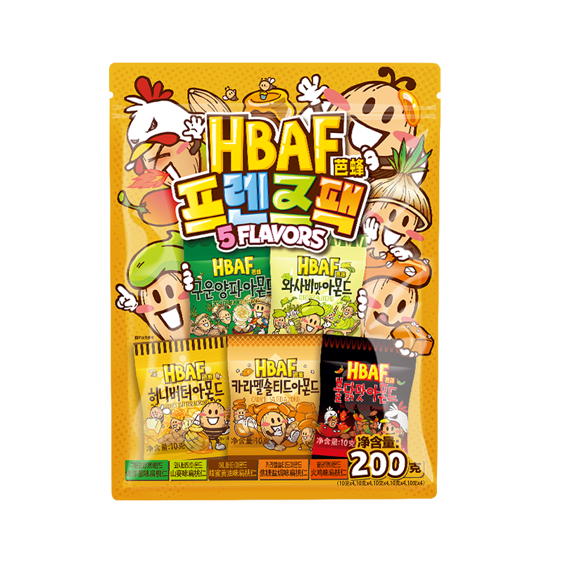 芭蜂扁桃仁蜂蜜黄油混合口味坚果网红小吃休闲办公零食巴旦木礼包,淘宝优惠券,粉丝福利购,淘宝优惠卷