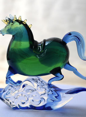 琉璃唐马摆件志在千里装饰品客厅玄关开业乔迁办公室千里马生肖马