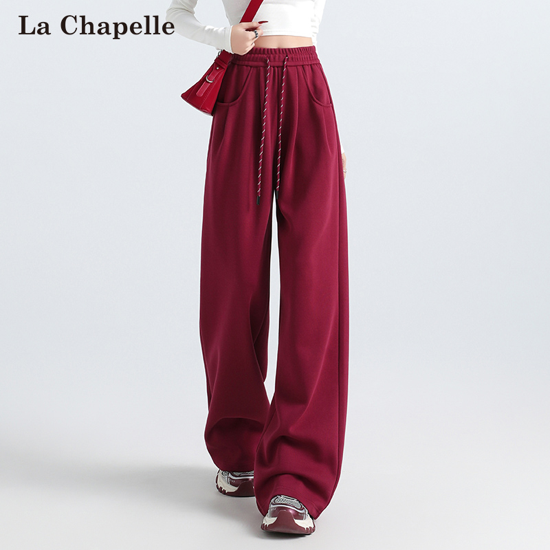 La Chapelle 拉夏贝尔 春秋高腰显瘦 女式阔腿裤休闲裤 双重优惠折后￥59包邮 3款多色可选