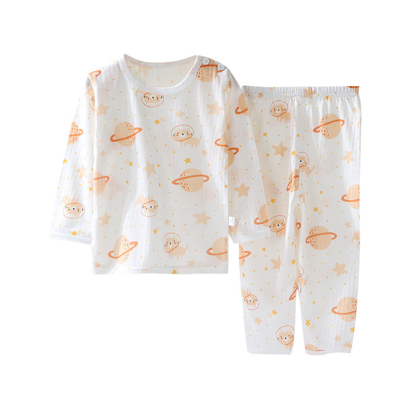 品牌清仓2024新款儿童纯棉家居服套装夏季长袖睡衣薄款空调服男女,淘宝优惠券,粉丝福利购,淘宝优惠卷