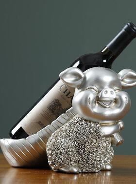 简约现代轻奢酒柜装饰品摆件家居饰品电视柜玄关红酒架子葡萄酒托