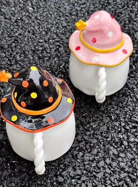 可爱治愈情绪解压工位圣诞节摆件办公室桌面装饰女生生日礼物杯子