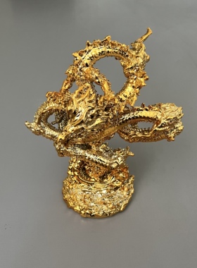 KTV专用果盘新款酒店高端商用轻奢树脂龙头盘子摆台果盘架摆件