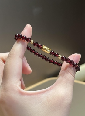 黄金足金999法棍猫咪萌宠转运珠手串手链礼物送女友老婆七夕礼物